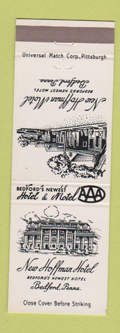 Matchbook Cover - New Hoffman Hotel Bedford PA