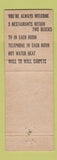 Matchbook Cover - Holiday Inn Seattle WA motel