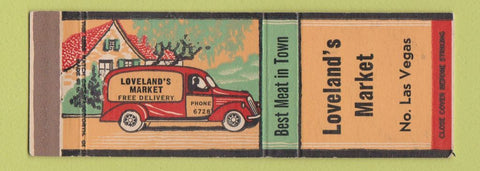 Matchbook Cover - Loveland's Market North Las Vegas NV grocery