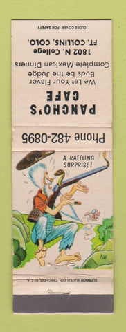 Matchbook Cover - Pancho's Cafe Mexican Fort Collins Colorado hillbilly WEAR