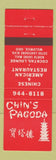 Matchbook Cover - Chin's Pagoda Chinese Restaurant Willowick OH