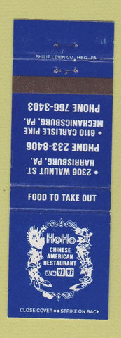 Matchbook Cover - Ho Ho Chinese Restaurant Harrisburg PA Mechanicsburg