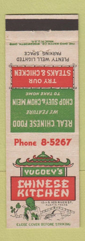 Matchbook Cover - Yugoey's Chinese Restaurant Austin TX