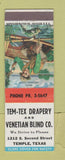 Matchbook Cover - Tem Tex Drapery Venetian Blinds Temple TX