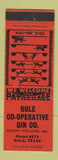 Matchbook Cover - Rule COOP Gin Cotton Rule TX