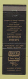 Matchbook Cover - San Mar Motel Restaurant Bleburne TX