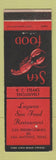 Matchbook Cover - Laguna Seafood Restaurant San Antonio TX