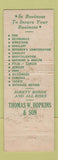 Matchbook Cover - Thomas Hopkins Insurance Houston TX