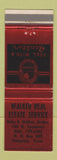 Matchbook Cover - Walker Real Estate Palestine TX