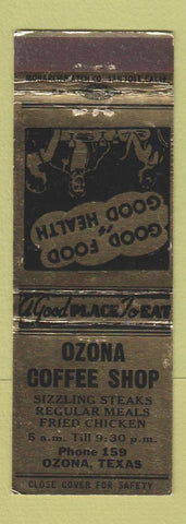 Matchbook Cover - Ozono Coffee Shop TX