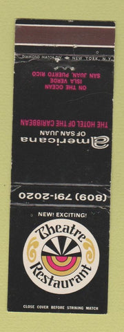 Matchbook Cover - Theatre Restaurant San Juan Puerto Rico WEAR