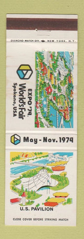 Matchbook Cover - Expo 1974 Spokane WA US Pavilion World's Fair