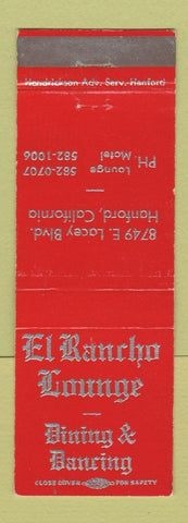Matchbook Cover - El Rancho Lounge Hanford CA