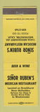 Matchbook Cover - Senor Rube's Mexican Restaurant Westminster CA