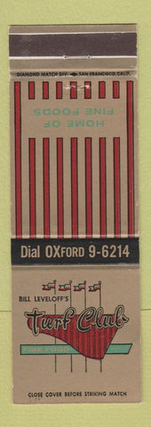 Matchbook Cover - Turf Club Restaurant Rivera CA