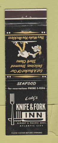 Matchbook Cover - Knife and Fork Inn Atlantic City NJ