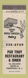 Matchbook Cover - Par Troy Restaurant Diner Parsippany NJ WEAR