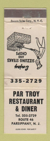Matchbook Cover - Par Troy Restaurant Diner Parsippany NJ WEAR