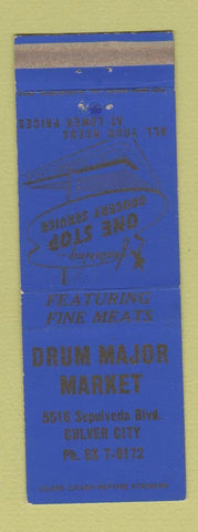 Matchbook Cover - Drum Major Market Grocery Culver City CA