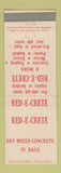 Matchbook Cover - Red E Crete Concerte