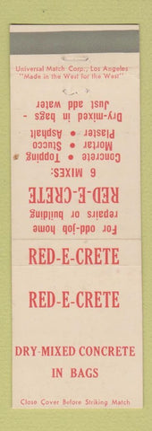 Matchbook Cover - Red E Crete Concerte