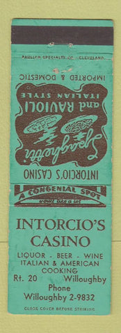 Matchbook Cover - Intorcio's Casino Italian Willoughby OH? WEAR