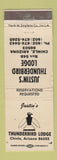 Matchbook Cover - Justin's Thunderbird Lodge Chinle AZ WORN