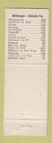 Matchbook Cover - Justin's Thunderbird Lodge Chinle AZ WORN