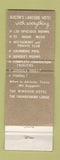 Matchbook Cover - The Gondolier Hotel Austin TX WEAR