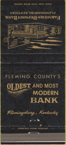 Matchbook Cover - Farmers Deposit Bank Flemingsburg KY 30 Strike