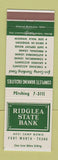 Matchbook Cover - Ridglea State Bank Fort Worth TX