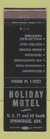Matchbook Cover - Holiday Motel Springdale AR