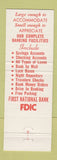 Matchbook Cover - First National Bank Conway AR