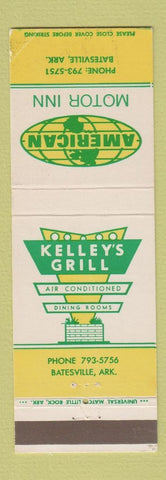 Matchbook Cover - American Motor Inn Batesville AR Kelley's Grill