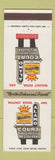 Matchbook Cover - Alamo Court Motel Walnut Ridge AR Davy Crockett Best Western