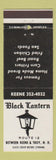 Matchbook Cover - Black Lantern Keene Troy NH DD Bean