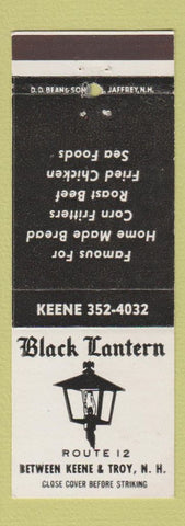Matchbook Cover - Black Lantern Keene Troy NH DD Bean