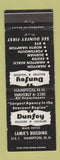 Matchbook Cover - Dunfey Real Estate Insurance Hampton NH