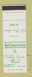Matchbook Cover - Valley Green Motel Keene NH