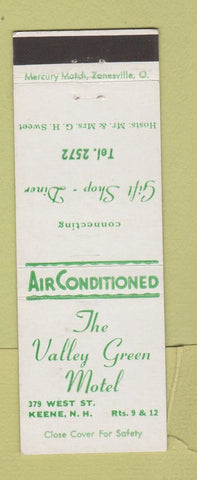 Matchbook Cover - Valley Green Motel Keene NH
