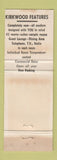 Matchbook Cover - Kirkwood Motor Hotel Charlottetown PEI PE WEAR