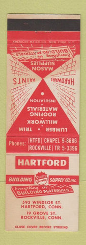 Matchbook Cover - Hartford Building Supply CT Rockville WEAR