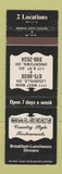 Matchbook Cover - Walker's Country Style Restaurants Uniontown Louisville OH