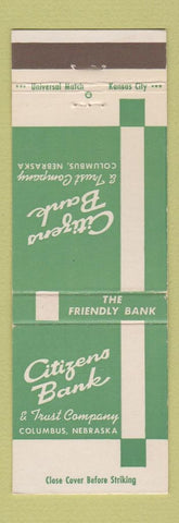 Matchbook Cover - Citizens Bank Trust Columbus NE
