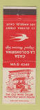 Matchbook Cover - Casa La Golondrina Mexican Los Angeles CA