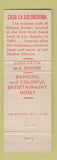 Matchbook Cover - Casa La Golondrina Mexican Los Angeles CA