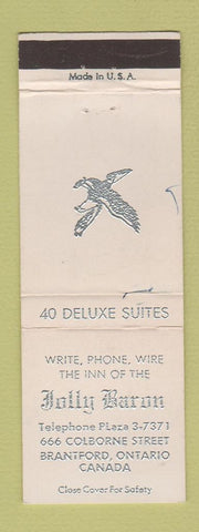 Matchbook Cover - Jolly Baron Brantford ON WEAR
