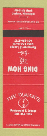 Matchbook Cover - Dynasty Chinese Restaurant Jackson MS Ding How