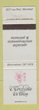 Matchbook Cover - L Orchidee De China Chinese Montreal QC
