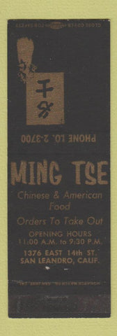Matchbook Cover - Ming Tse Chinese Restaurant San Leandro CA